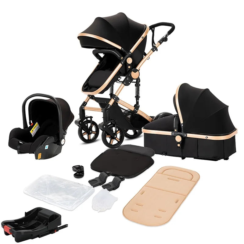 Stroller 3 in 1 Prams Baby Stroller Lightweight Stroller with carseat Foldable Stroller Newborn Stroller travel system stroller