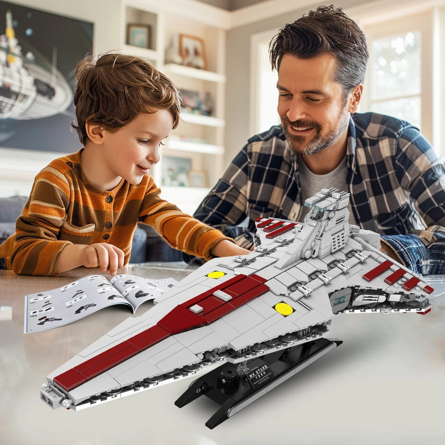 MOULD KING 21074 Starship Toys the MOC Venator Attack Cruiser Star Destroyer Building Construction Toys Set for Kids