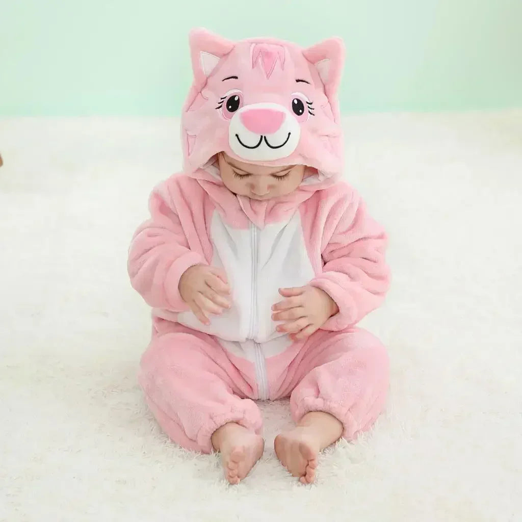 Baby Rompers Winter Lion Costume For Girls Boys Toddler Animal Jumpsuit Infant Clothes Pajamas Kids Overalls