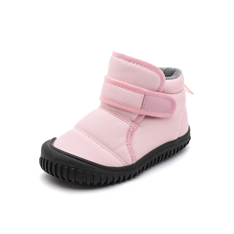 High Quality Kids Snow Boots Outdoor Anti-slip Waterproof Soft Plush Winter Short Boots Boys Warm Plush Boots