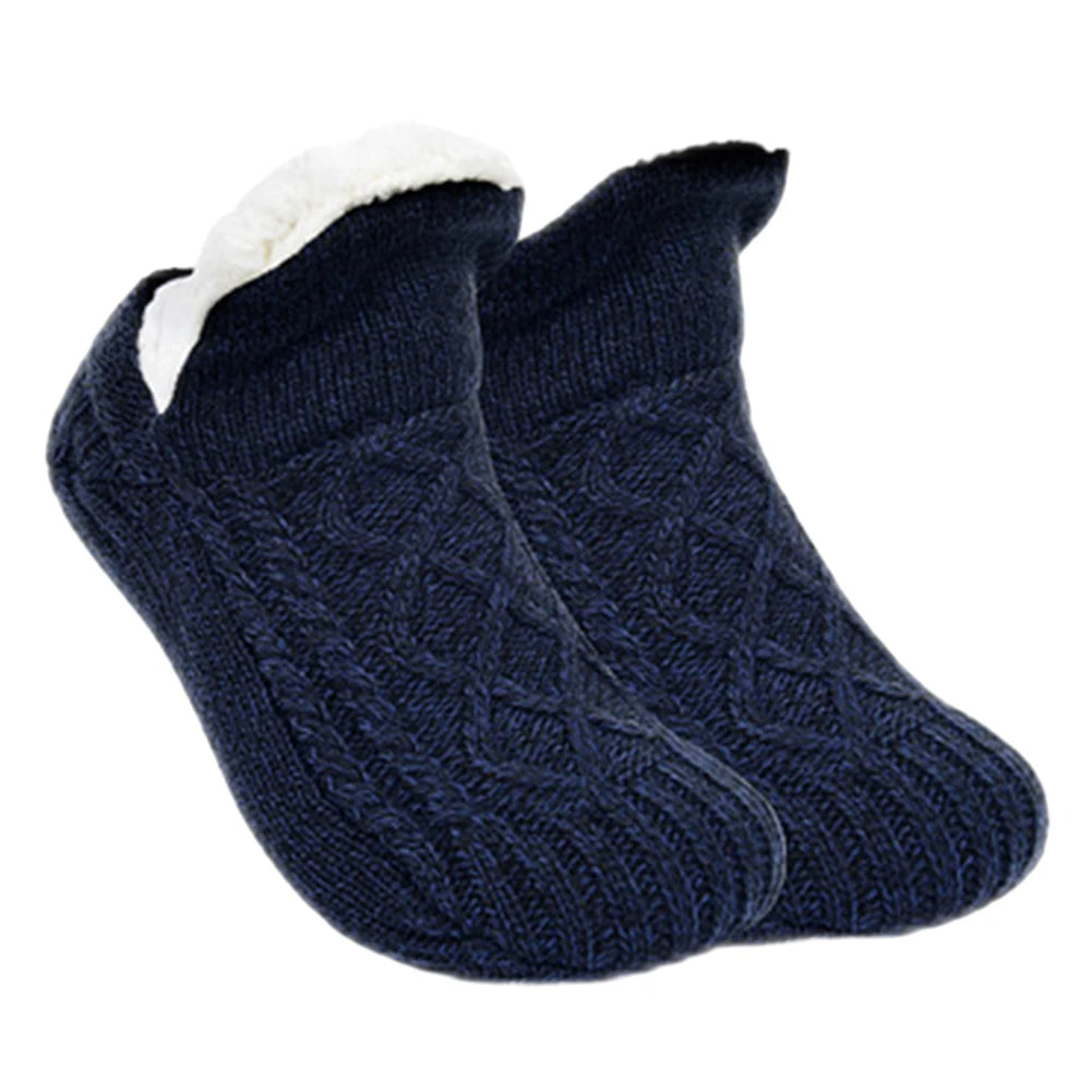Fleece Floor Socks Cozy Thermal Velvet Socks Bottom Spot Glue Thickened Socks Slipper Socks Fluffy Warm Socks Indoor Home Socks