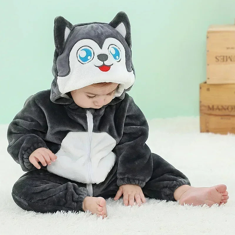 Baby Rompers Winter Lion Costume For Girls Boys Toddler Animal Jumpsuit Infant Clothes Pajamas Kids Overalls