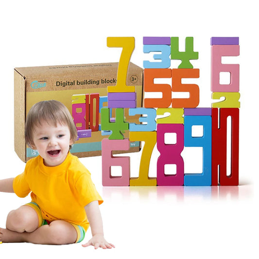Number Stacking Blocks Preschool Learning Activities Montessori Toys Balance Competition Toy for 3+ Years Old Kids