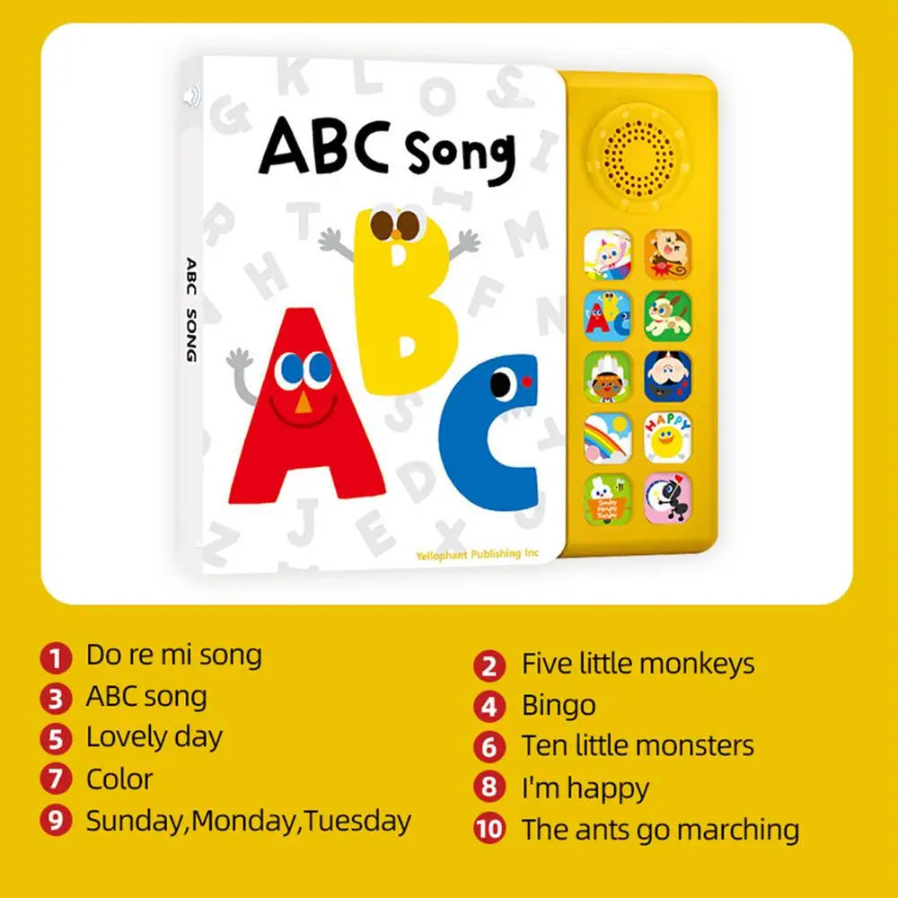 Nursery Rhyme Book Musical Learning Book 10 Nursery Rhymes English Enlightenment Teaching Aids for Boys and Girls