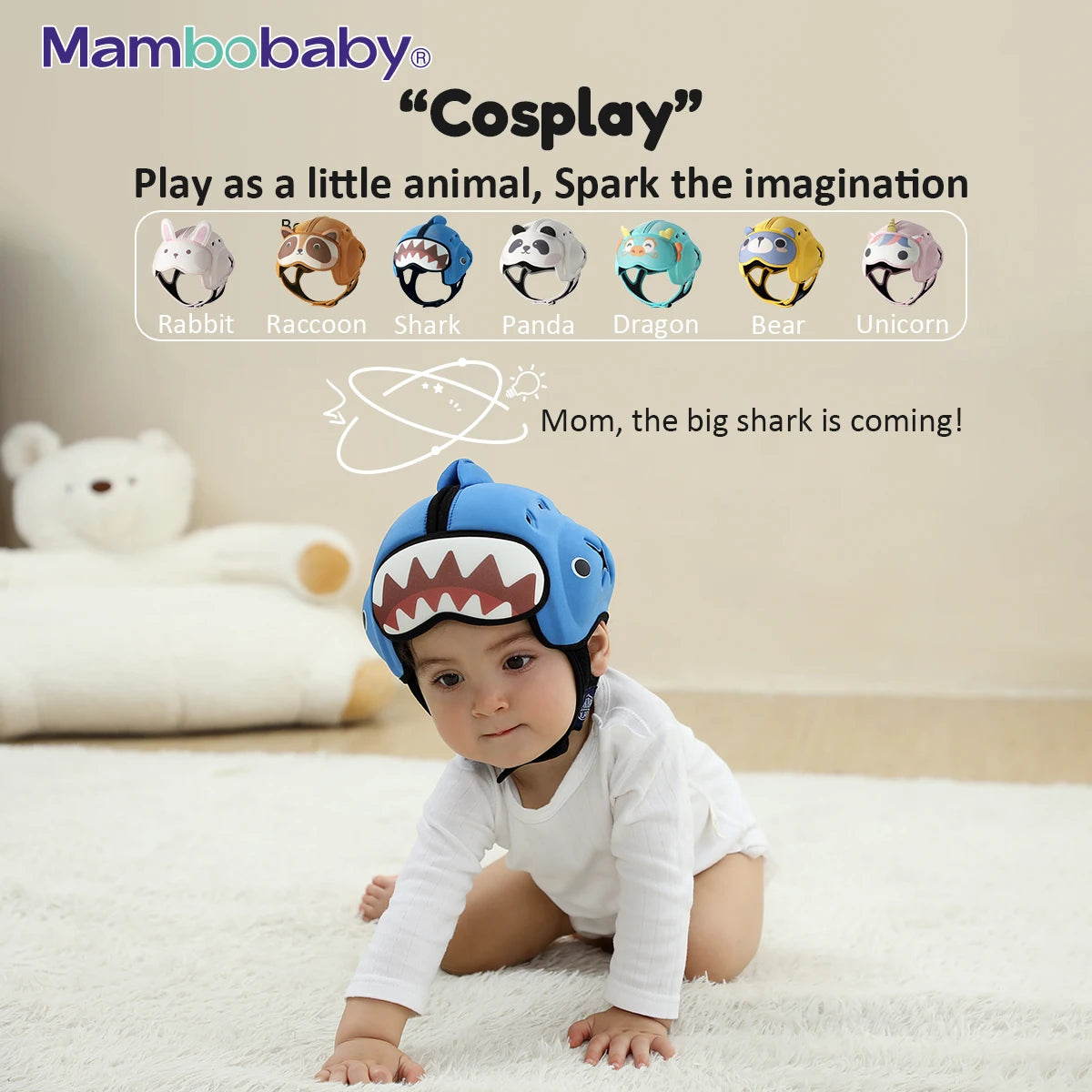 Safe Anti-Shock Baby Helmet Toddler Head Protector Headgear for Infant Learn Crawl, Walk Prevent Injury from Bump Fall