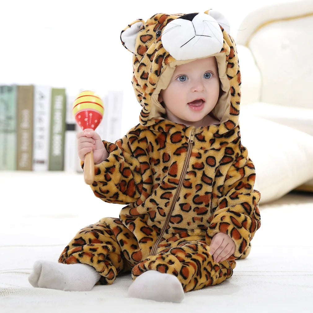 Baby Rompers Winter Lion Costume For Girls Boys Toddler Animal Jumpsuit Infant Clothes Pajamas Kids Overalls