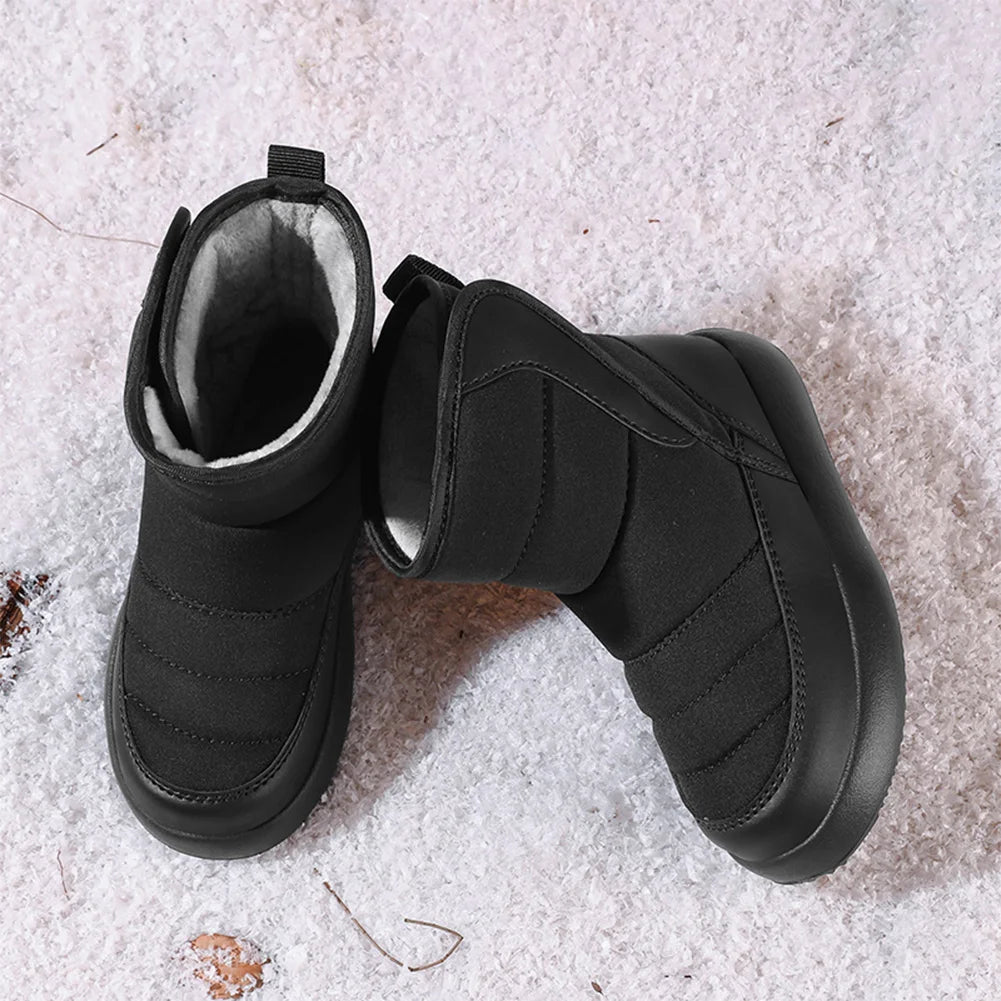 Boys Girls Snow Boots Warm Fur Lined Winter Shoes Anti-Slip Winter Boots Winter Snow Boots for Outdoor