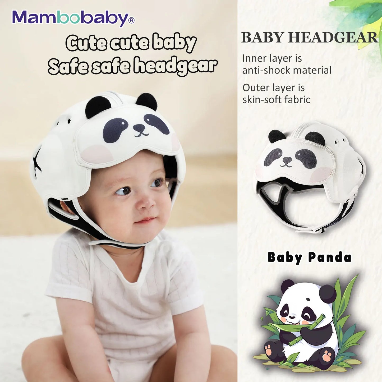 Safe Anti-Shock Baby Helmet Toddler Head Protector Headgear for Infant Learn Crawl, Walk Prevent Injury from Bump Fall
