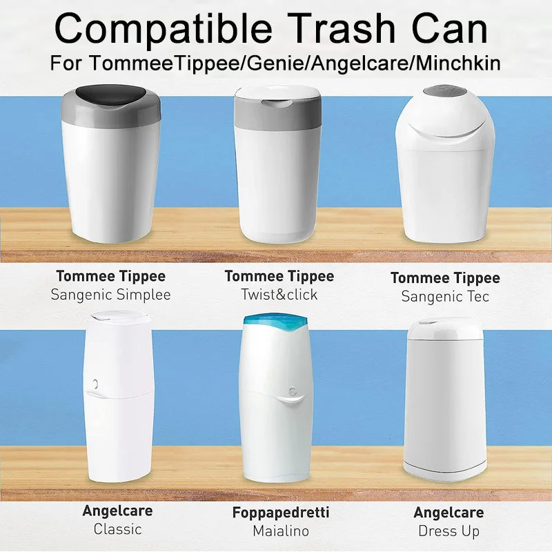 1/5/10Pcs  Diaper Pail Refills Bags For Angelcare Trash For Sangenic Tommee Tippee For twist & click For Genie For Munchkin