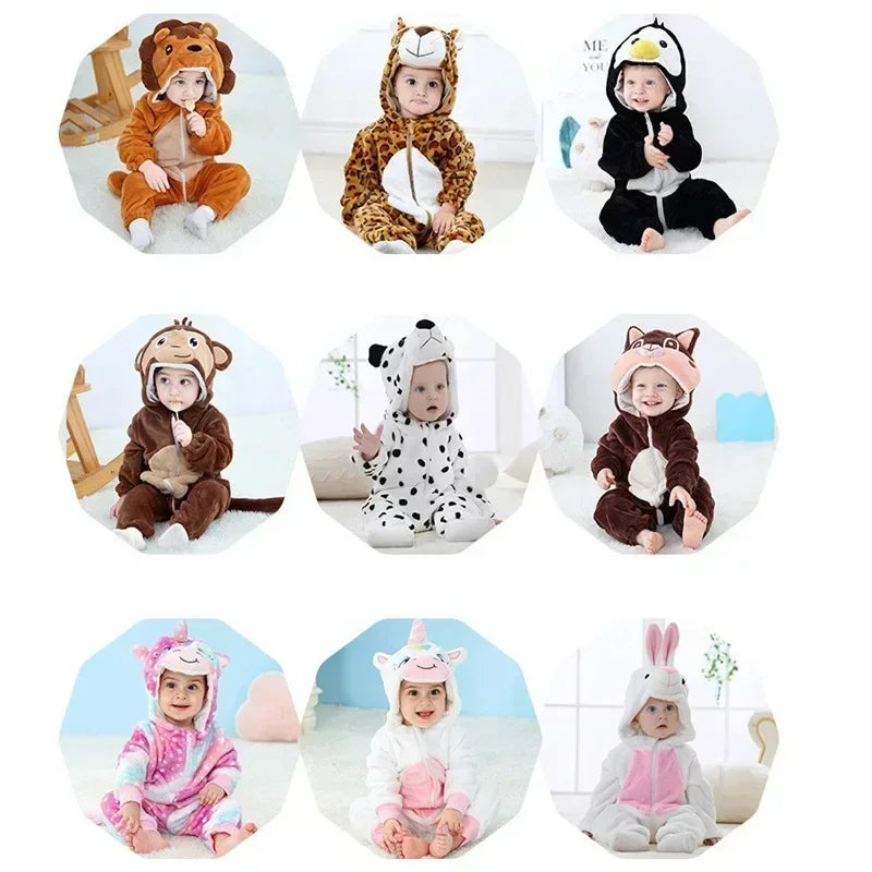 Baby Rompers Winter Lion Costume For Girls Boys Toddler Animal Jumpsuit Infant Clothes Pajamas Kids Overalls
