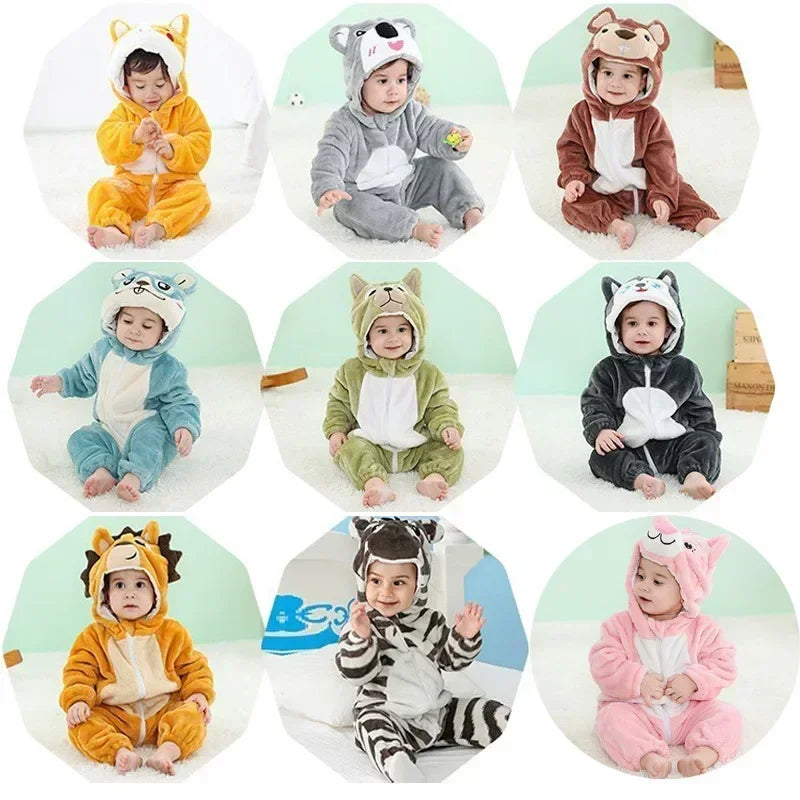 Baby Rompers Winter Lion Costume For Girls Boys Toddler Animal Jumpsuit Infant Clothes Pajamas Kids Overalls