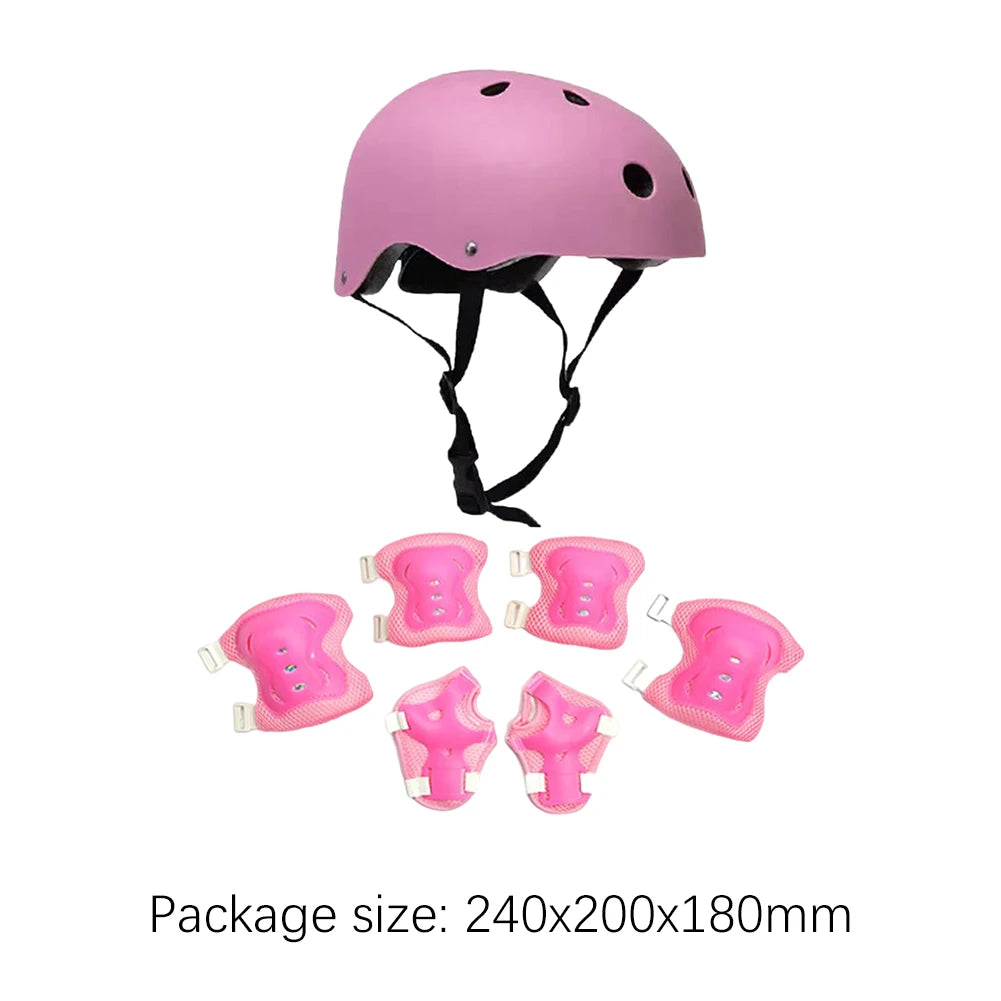 Kids Bike Helmet Knee Elbow Wrist Pads Helmet with Protective Gear Set for Bicycle Cycling Skateboard Scooter Skating Sports