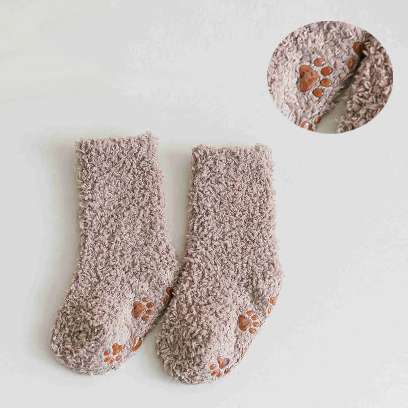 Winter Thick Newborn Socks Coral Fleece Warm Kids Leg Warmers Girls Boys Toddler Soft Baby Autumn Anti-slip Children Plus Stuff