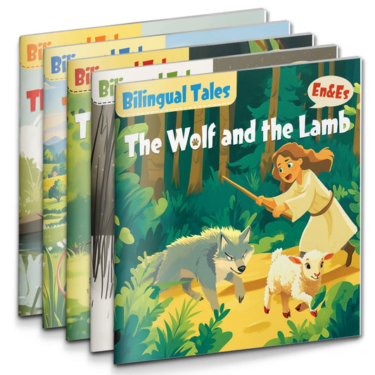 Children's Bilingual Fable Storybook Set - English-Spanish Edition | Complete Set of 5 Classic Fables