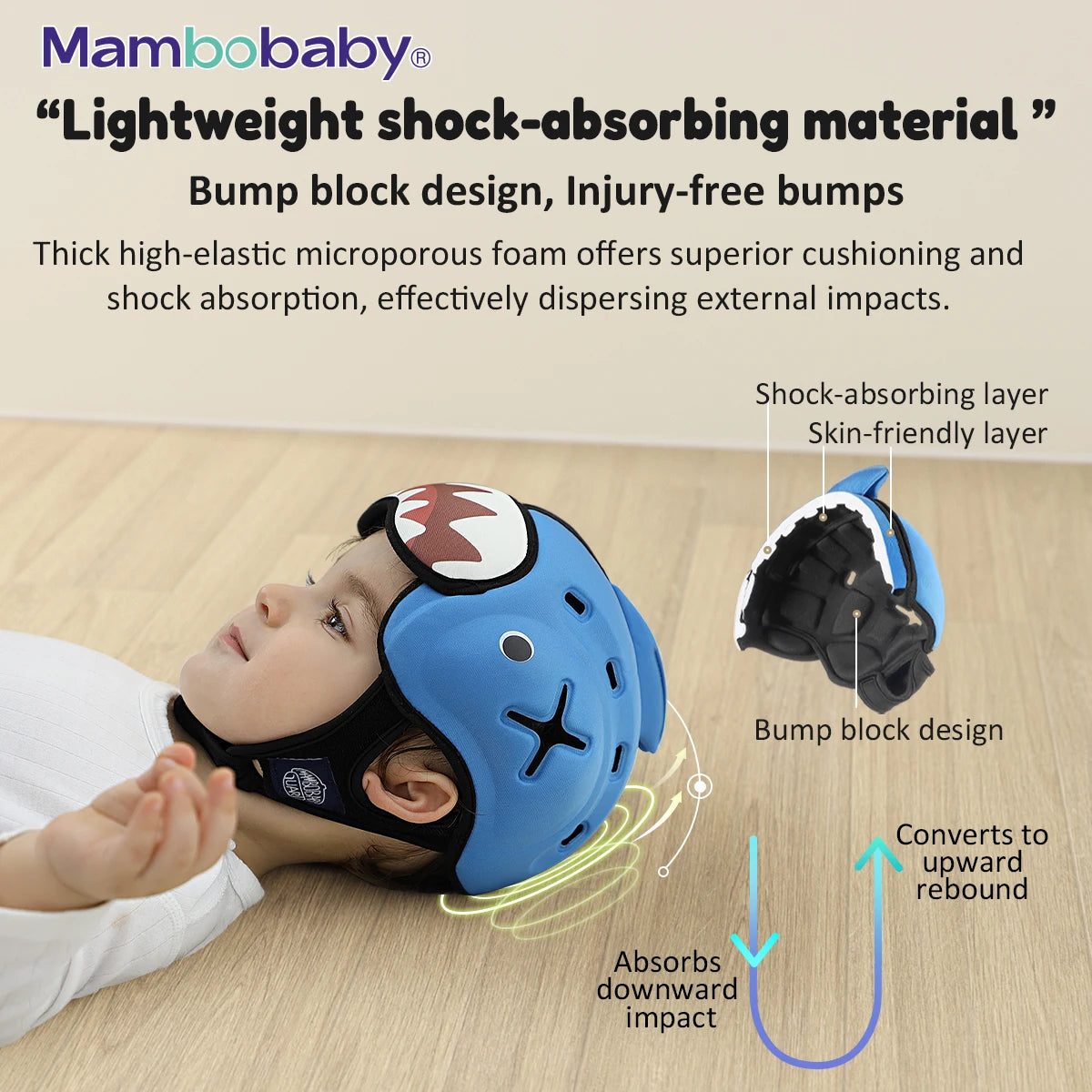 Safe Anti-Shock Baby Helmet Toddler Head Protector Headgear for Infant Learn Crawl, Walk Prevent Injury from Bump Fall