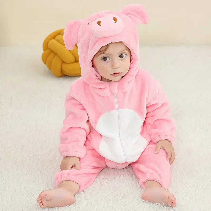 Baby Rompers Winter Lion Costume For Girls Boys Toddler Animal Jumpsuit Infant Clothes Pajamas Kids Overalls