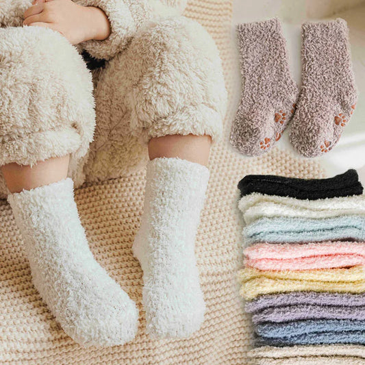 Winter Thick Newborn Socks Coral Fleece Warm Kids Leg Warmers Girls Boys Toddler Soft Baby Autumn Anti-slip Children Plus Stuff