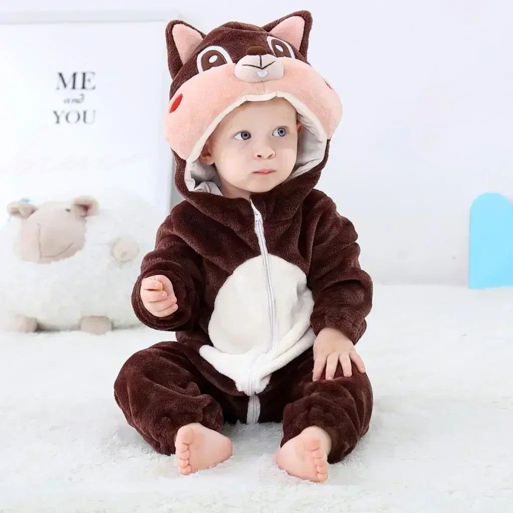 Baby Rompers Winter Lion Costume For Girls Boys Toddler Animal Jumpsuit Infant Clothes Pajamas Kids Overalls