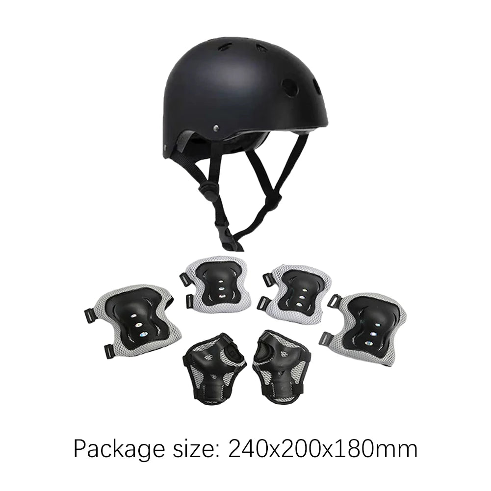 Kids Bike Helmet Knee Elbow Wrist Pads Helmet with Protective Gear Set for Bicycle Cycling Skateboard Scooter Skating Sports