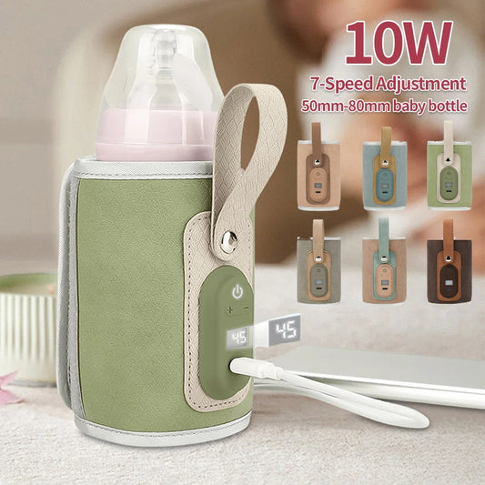 USB Milk Water Warmer Travel Stroller Insulated Bag Baby Nursing Bottle Heater Supplies for Outdoorbotella de agua para niños