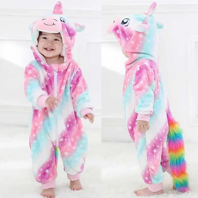 Baby Rompers Winter Lion Costume For Girls Boys Toddler Animal Jumpsuit Infant Clothes Pajamas Kids Overalls