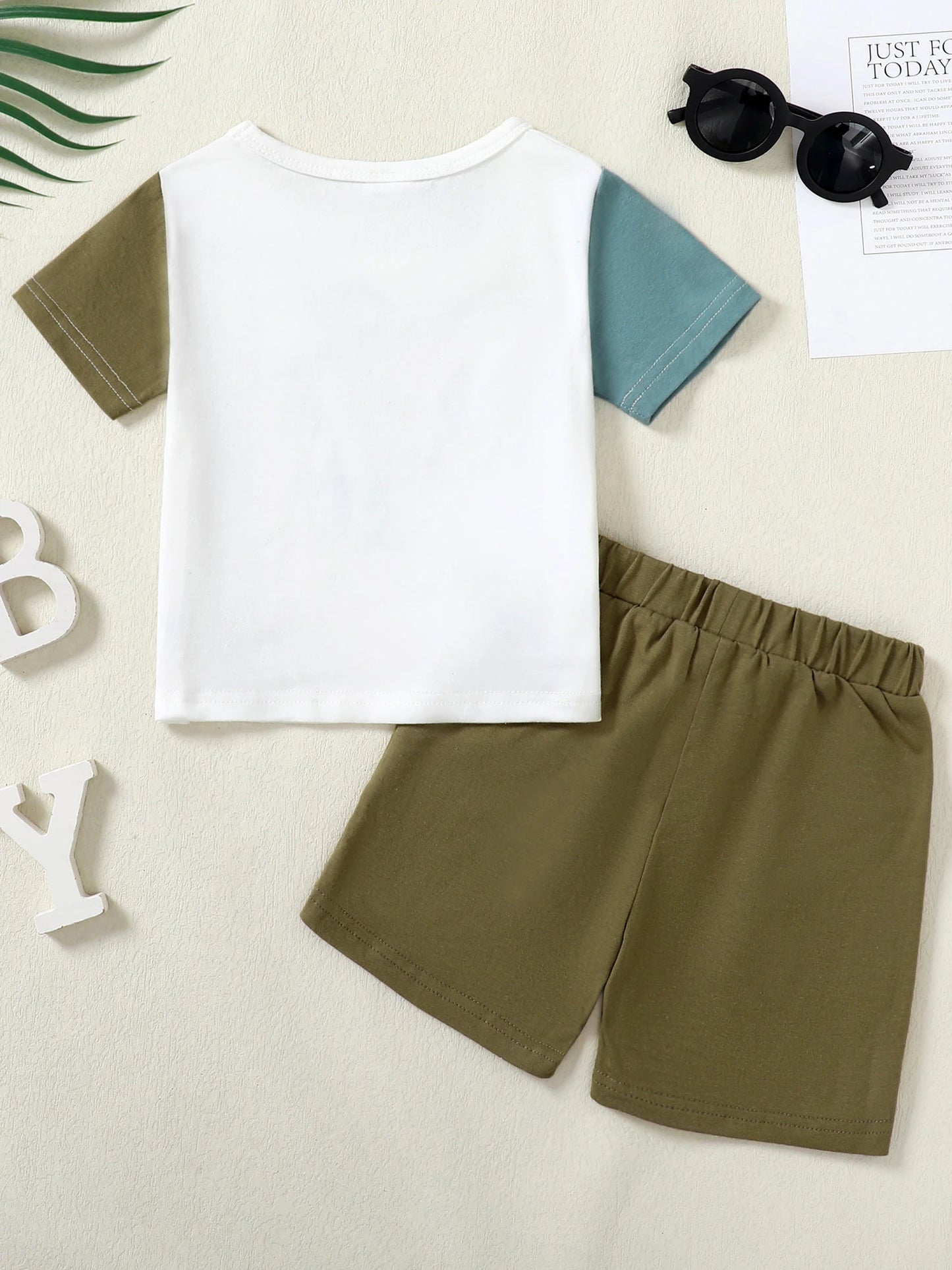 Toddler Boy Outfits 12M-5T Toddler Short Sleeve + Shorts 2 Sets Baby Boys Clothes