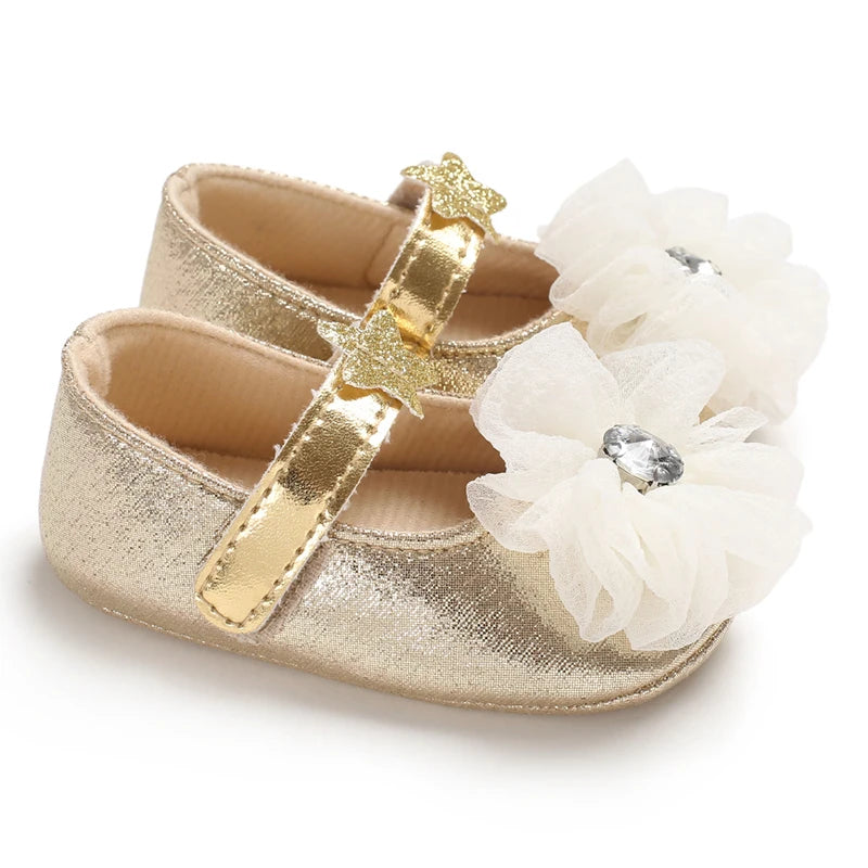 Fashionable Series Baby Shoes Girl Baby Cute Bow PU Princess Shoes Soft Cloth Sole Comfortable Walking Shoes Spring and Autumn
