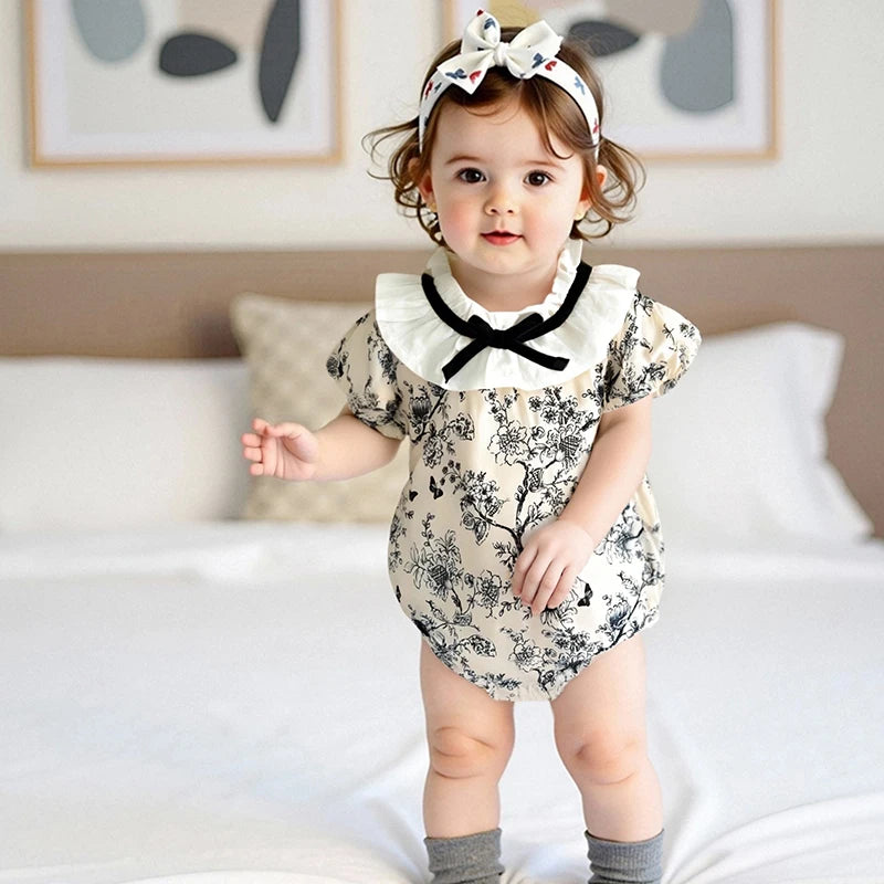 Adorable Baby Girls Cute Floral Print  Stylish Infant Clothes for Your Little One