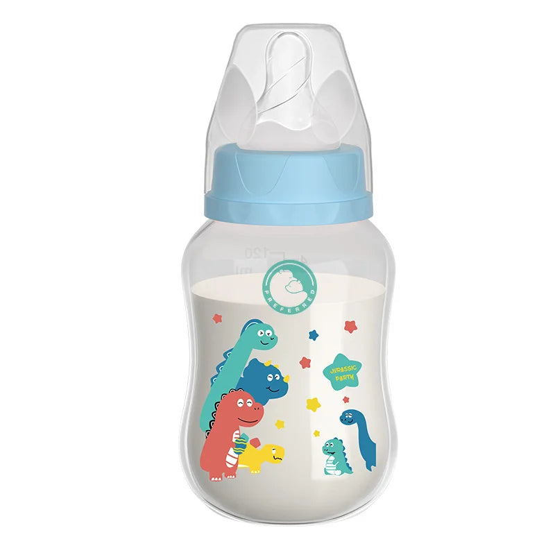 2025 New 150/240ML Baby PP Bottle Wide Mouth Newborn Baby Bottle with Handle Baby Milk Bottle Newborn Pattern Baby Cup BPA Free