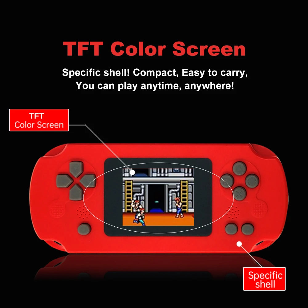 GAMINJA GC31 Retro Video Game Console Built in 128 Classic Games 2.4 Inch Portable Handheld Game Player Rechargeable Console