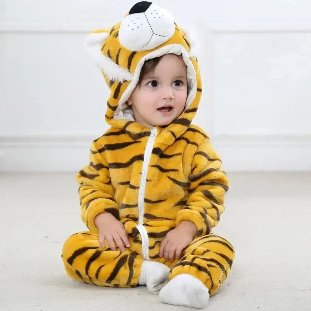 Baby Rompers Winter Lion Costume For Girls Boys Toddler Animal Jumpsuit Infant Clothes Pajamas Kids Overalls