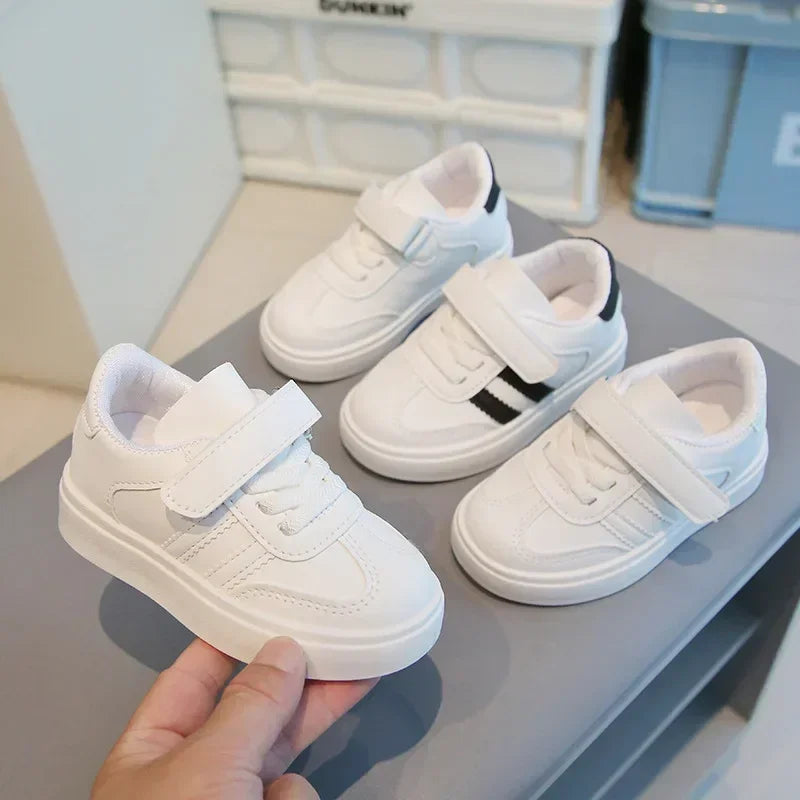 Boys Girls White Shoes Non-slip Soft Sole