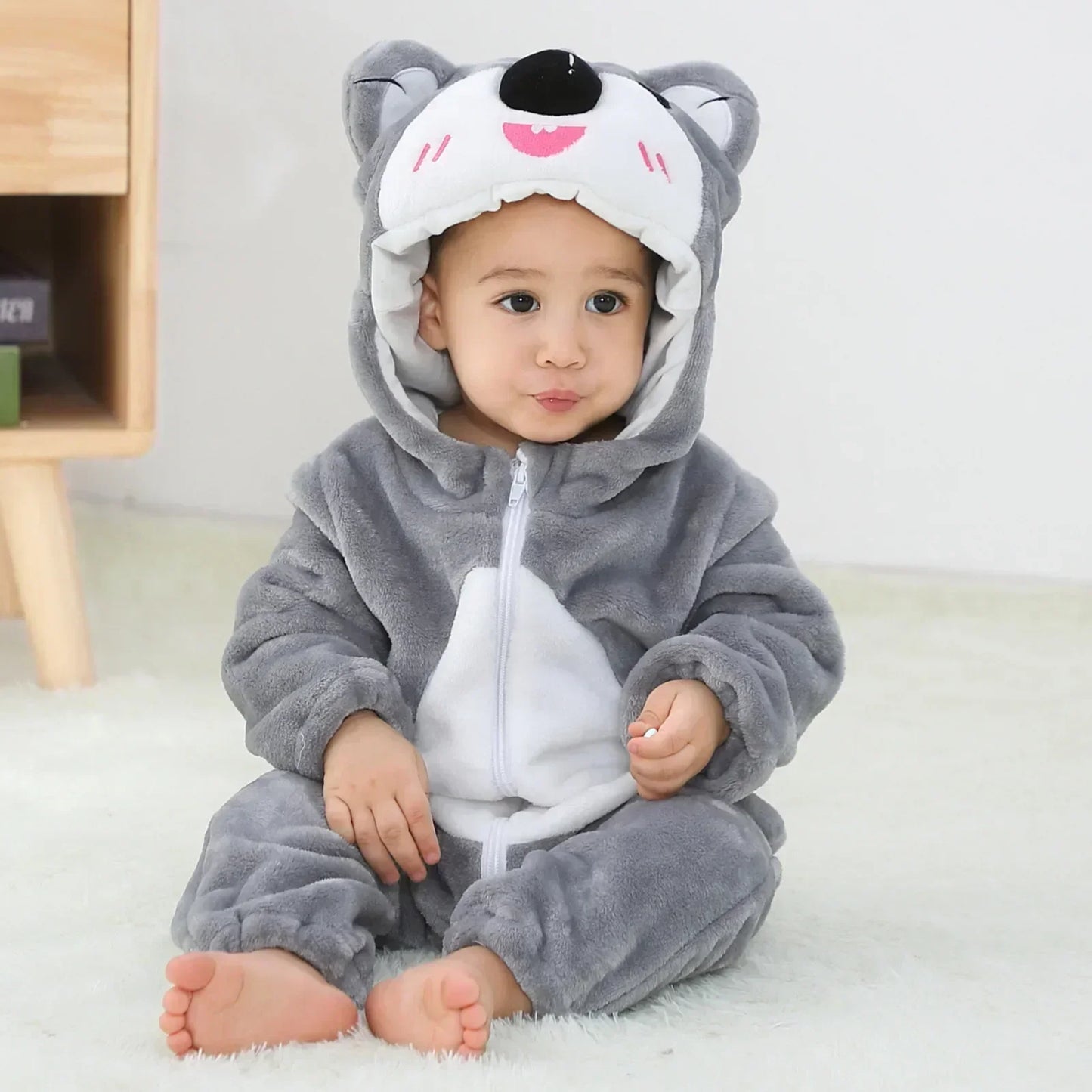 Baby Rompers Winter Lion Costume For Girls Boys Toddler Animal Jumpsuit Infant Clothes Pajamas Kids Overalls