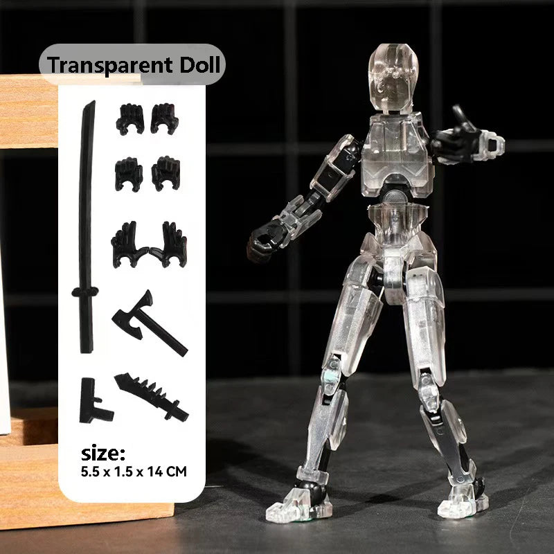 3D Multi-Jointed Movable Shapeshift Robot Joint Dog Creative Printed Mannequin Dummy Action Model Doll Toys for Children's Gifts