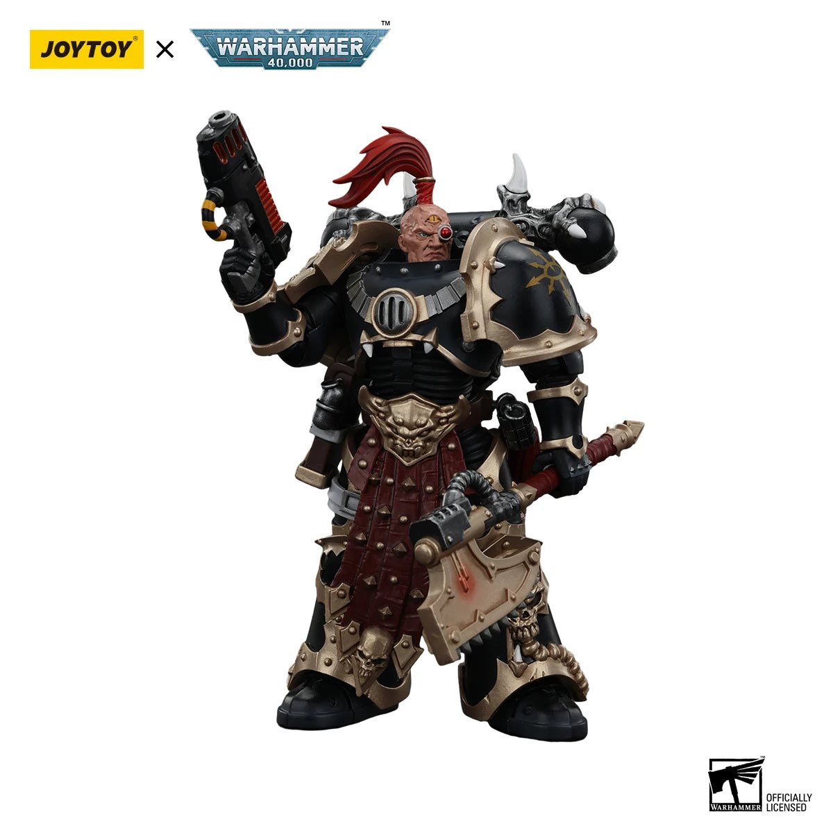 JOYTOY Warhammer 40K 1/18 Action Figure Chaos Space Marines Black Legion Chosen Champion Anime Figures Toys Model