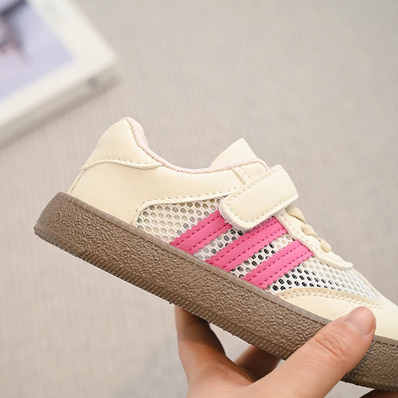 Casual Shoes for Girls Boys Soft Bottom Anti-slippery Chic Air-mesh Baby Walk Shoe