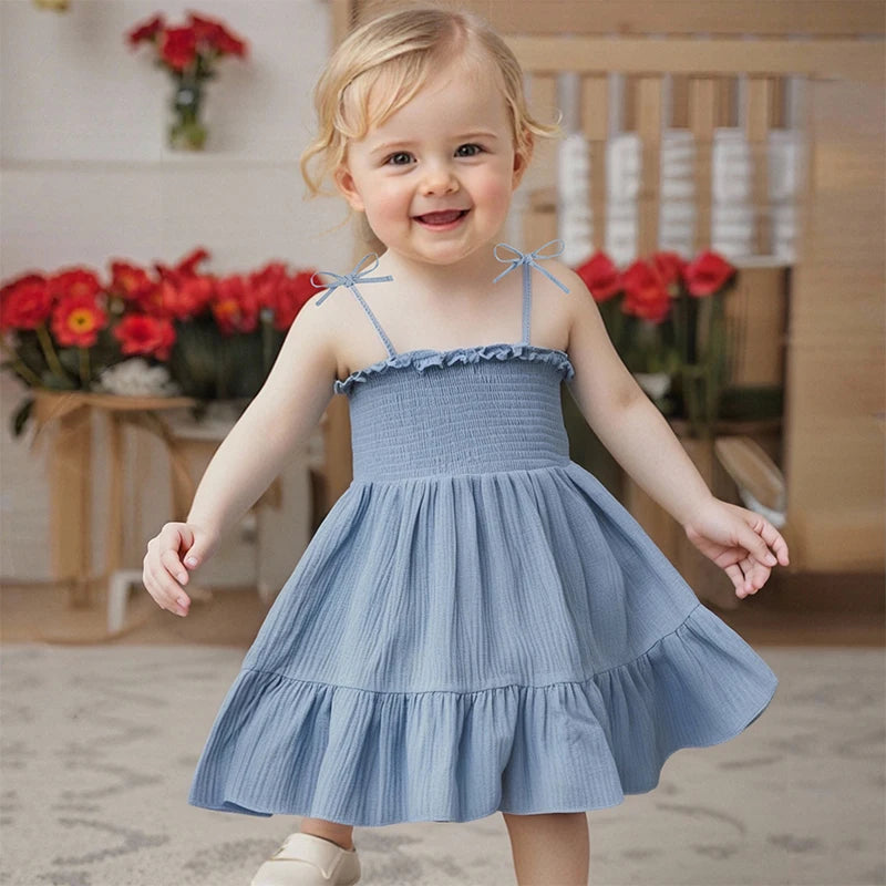 Sweetheart Neckline Floral Print Ruffle Sleeveless Dress Sundress for Girls