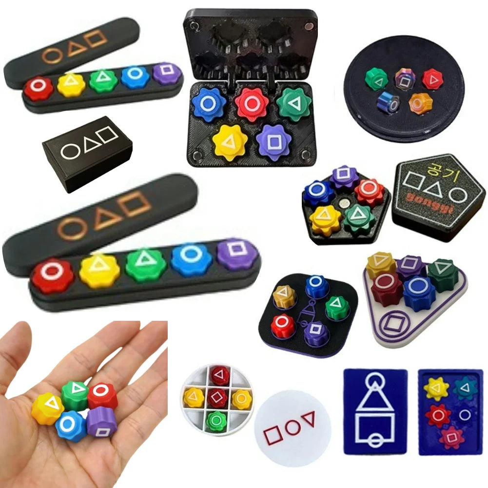 Gonggi Jack Stone Pebbles Set Fun Stone Catching Game Hand Eye Coordination Training Toy Board Game Children Training Toy