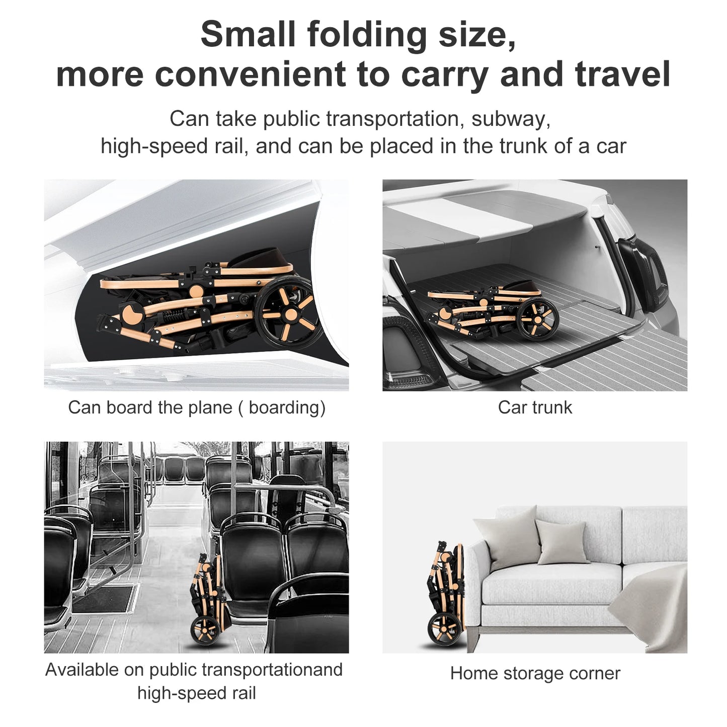 Stroller 3 in 1 Prams Baby Stroller Lightweight Stroller with carseat Foldable Stroller Newborn Stroller travel system stroller