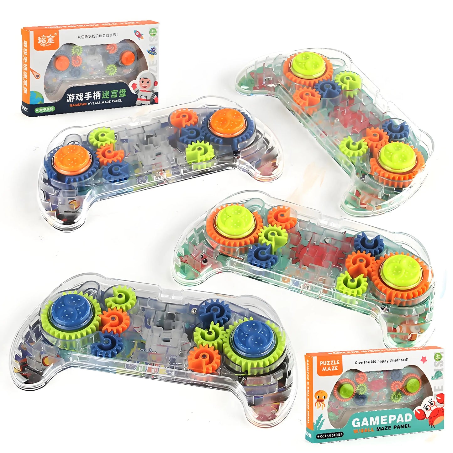 Children's Science Education Puzzle Toy Gear Maze 3D Labyrinth Disc Game Handle Intelligence Fun Educational Plaything