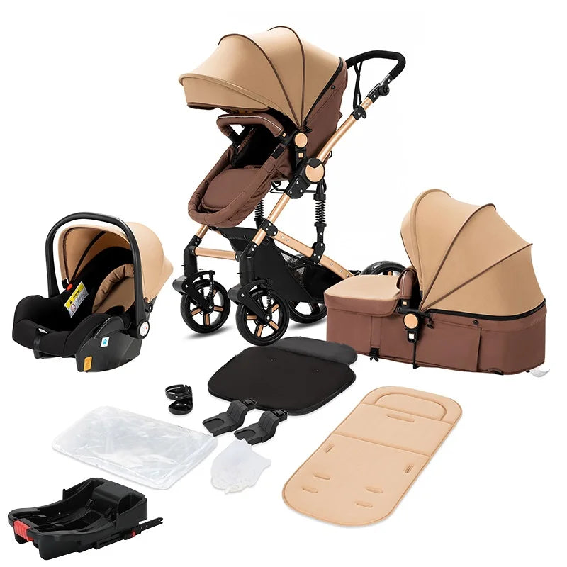 Stroller 3 in 1 Prams Baby Stroller Lightweight Stroller with carseat Foldable Stroller Newborn Stroller travel system stroller