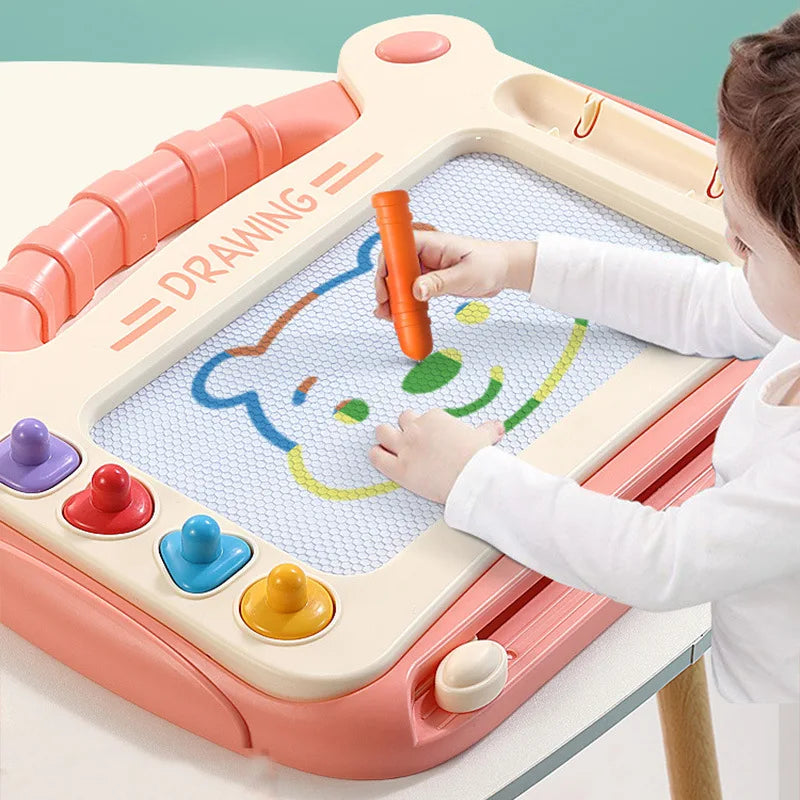 Children Cartoon Drawing Board Baby Puzzle Magnetic Writing Board Toy Graffiti Magnetic Drawing Board Montessori Toy for Kids