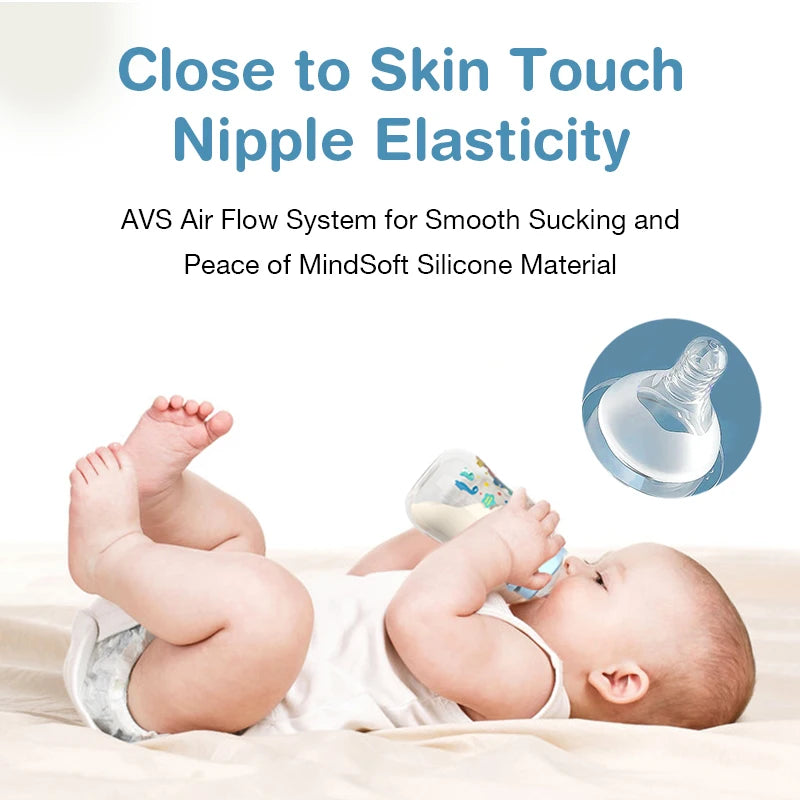 2025 New 150/240ML Baby PP Bottle Wide Mouth Newborn Baby Bottle with Handle Baby Milk Bottle Newborn Pattern Baby Cup BPA Free