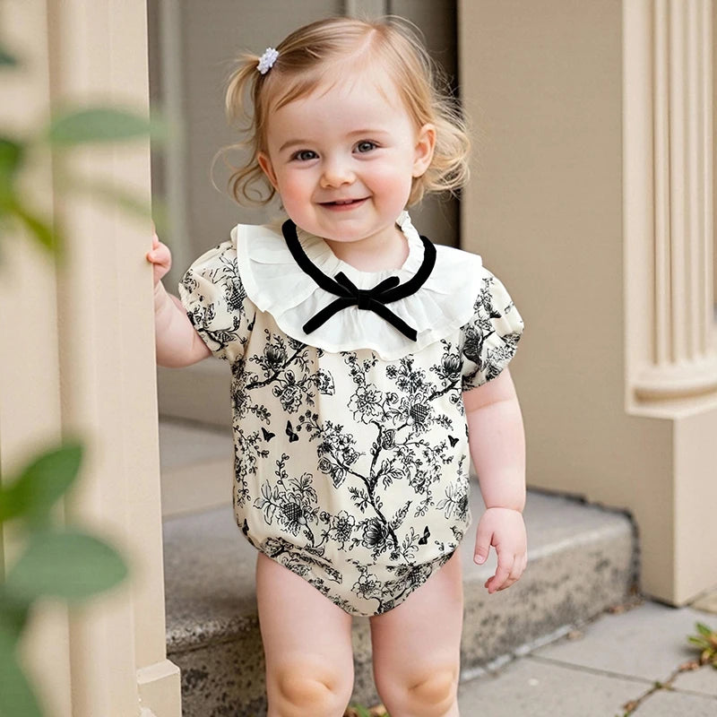 Adorable Baby Girls Cute Floral Print  Stylish Infant Clothes for Your Little One