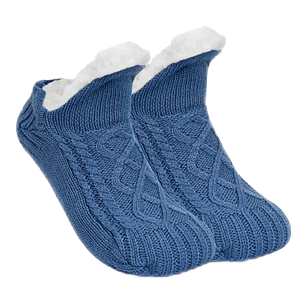 Fleece Floor Socks Cozy Thermal Velvet Socks Bottom Spot Glue Thickened Socks Slipper Socks Fluffy Warm Socks Indoor Home Socks