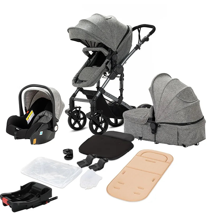 Stroller 3 in 1 Prams Baby Stroller Lightweight Stroller with carseat Foldable Stroller Newborn Stroller travel system stroller