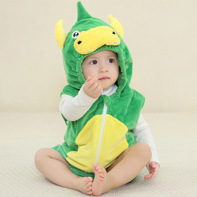 Baby Rompers Winter Lion Costume For Girls Boys Toddler Animal Jumpsuit Infant Clothes Pajamas Kids Overalls
