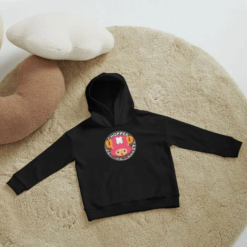 Kids New Autumn Winter One Piece Chopper Sports Black Children's Long Sleeved Hooded Pocket Hoodie Anime PAINT Cosplay Xmas Gift