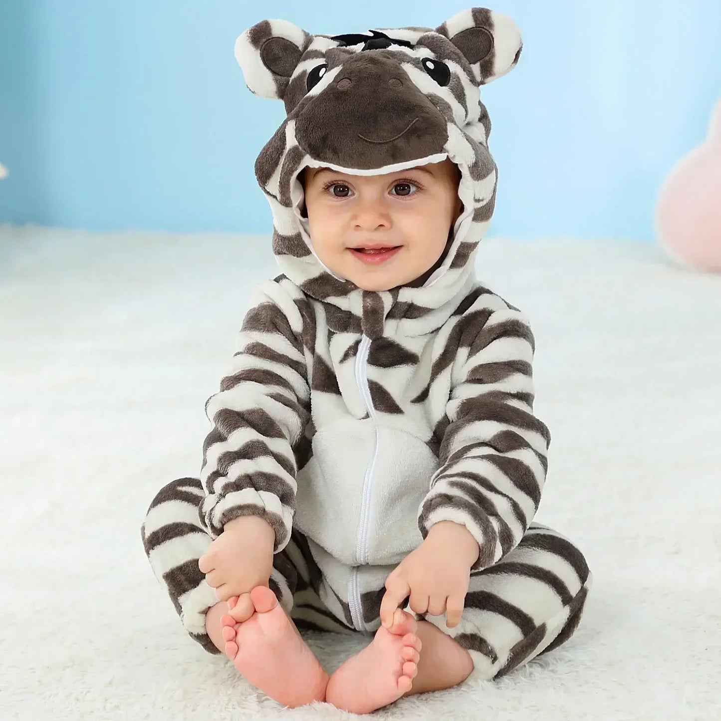 Baby Rompers Winter Lion Costume For Girls Boys Toddler Animal Jumpsuit Infant Clothes Pajamas Kids Overalls