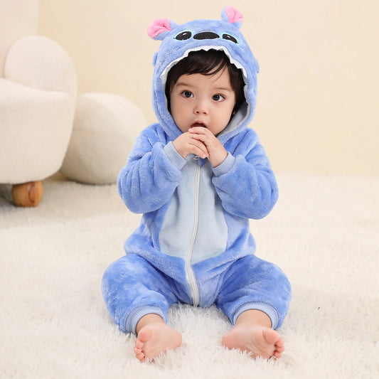 Stitch Cartoon Romper Infant Kids Animal Jumpsuit Toddler Clothes Bodysuits Girls Boys Cosplay Pajamas Costumes